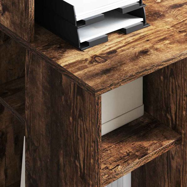 vidaXL Bureau Ch&ecirc;ne fum&eacute; 90 x 48 x 101,5 cm Bois d'ing&eacute;nierie