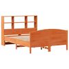 vidaXL Lit biblioth&egrave;que sans matelas cire marron 120x200 cm pin massif