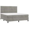 vidaXL Sommier &agrave; lattes de lit avec matelas LED Gris clair 160x200 cm