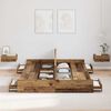 vidaXL Cadre de lit avec rangement Bois Ancien 160 x 200 cm