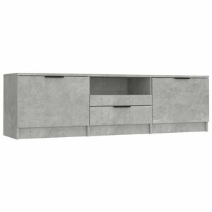 vidaXL Meuble TV gris b&eacute;ton 140x35x40 cm bois d'ing&eacute;nierie