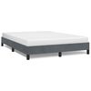 vidaXL Cadre de lit gris fonc&eacute; 152x203 cm velours