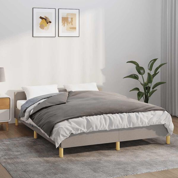 vidaXL Couverture lest&eacute;e avec housse Gris 150x200 cm 11 kg Tissu