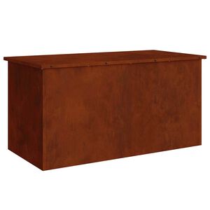 vidaXL Coffre de rangement de jardin Acier galvanis&eacute; 220 L Rouill&eacute;