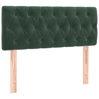 vidaXL Tête de lit Vert foncé 90x7x78/88 cm Velours