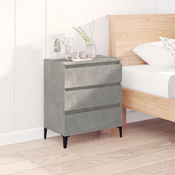 vidaXL Buffet Gris b&eacute;ton 60x35x70 cm Bois d'ing&eacute;nierie