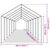 vidaXL Tissu de tente sans cadre Gris 12 x 6 m PE