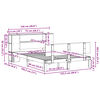 vidaXL Lit biblioth&egrave;que sans matelas 120x190 cm bois de pin massif