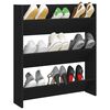 vidaXL Armoire à chaussures murale noir 80x18x90 cm bois d'ingénierie