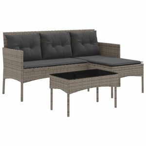 vidaXL Ensemble de canap&eacute; de jardin 2 pc polyrotin