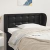 vidaXL T&ecirc;te de lit avec oreilles Noir 83x23x78/88 cm Similicuir