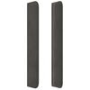 vidaXL T&ecirc;te de lit &agrave; LED Gris fonc&eacute; 93x16x118/128 cm Velours