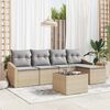 vidaXL Ensemble de Canap&eacute;s avec coussin 6 pcs Beige polyrotin