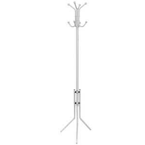 Portemanteau sur pied m&eacute;tal blanc