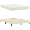 vidaXL Cadre de lit avec matelas Cr&egrave;me 140 x 190 cm tissu