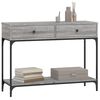 vidaXL Table console sonoma gris 100x34,5x75 cm bois d'ing&eacute;nierie