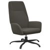 vidaXL Chaise de relaxation avec tabouret Gris fonc&eacute; Velours