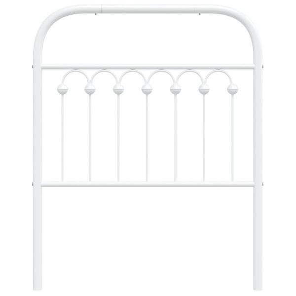 vidaXL Tête de lit métal blanc 75 cm