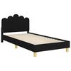 vidaXL Cadre de lit pour enfants avec t&ecirc;te de lit Noir 90 x 200 cm