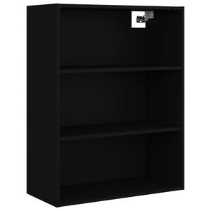 vidaXL Armoire murale suspendue Noir 69,5x32,5x90 cm