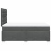 vidaXL Sommier &agrave; lattes de lit avec matelas Gris fonc&eacute; 120x200cm Tissu