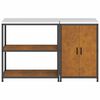 vidaXL Ensemble de rangement cuisine 2 pcs Rouill&eacute; Acier patin&eacute;