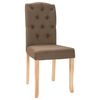 vidaXL Chaises &agrave; manger lot de 2 marron tissu