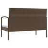 vidaXL Salon de jardin 8 pcs avec coussins r&eacute;sine tress&eacute;e marron