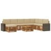 vidaXL Ensemble de canap&eacute;s d'ext&eacute;rieur 9 pcs Naturel et Beige
