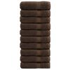 vidaXL Serviettes de bain de qualit&eacute; sup&eacute;rieure SOLUND 10 pcs marron