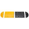 vidaXL Ralentisseur Jaune et noir 129x32,5x4 cm Caoutchouc