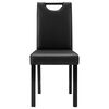 vidaXL Chaises &agrave; manger lot de 4 noir similicuir