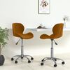 vidaXL Chaises pivotantes &agrave; manger lot de 2 Marron Velours