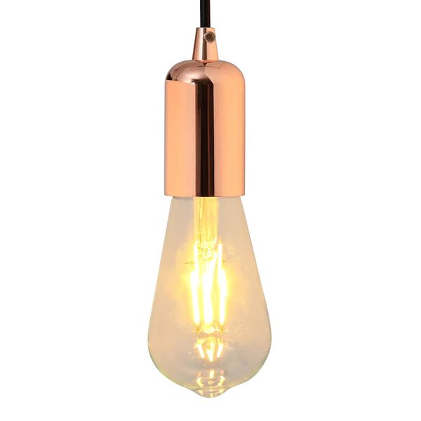 vidaXL Douilles de lampe 2 pcs bronze or rose E27