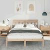 vidaXL Cadre de lit Marron 140 x 190 cm Pin massif