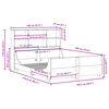 vidaXL Lit biblioth&egrave;que sans matelas 140x190 cm bois massif