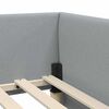 vidaXL Cadre de lit d'angle avec matelas Autre 2 pcs Gris clair tissu