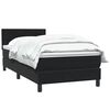 vidaXL Sommier &agrave; lattes de lit avec matelas noir 100x220 cm velours
