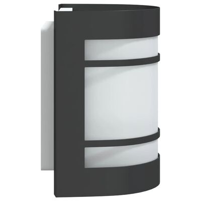 vidaXL Applique murale d'extérieur noir acier inoxydable