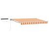 vidaXL Auvent r&eacute;tractable &eacute;lectrique Jaune, Orange et Blanc 3 x 2,5 m