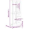 vidaXL Buffet haut Gris b&eacute;ton 69,5x34x180 cm Bois d'ing&eacute;nierie