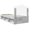 vidaXL Cadre de lit avec t&ecirc;te de lit B&eacute;ton 90 x 200 cm Pin massif