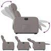 vidaXL Fauteuil inclinable &eacute;lectrique taupe tissu