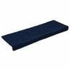 vidaXL Tapis d'escalier autocollants 30 pièces 65 x 21 x 4 cm Bleu marine Bord rectangulaire