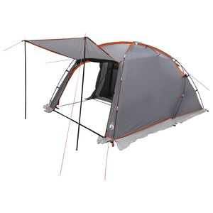 vidaXL Tente tunnel Gris et orange 361 x 235 x 147 cm