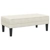 vidaXL Ensemble de Canap&eacute;s avec coussin 2 pcs Cr&egrave;me Polyester