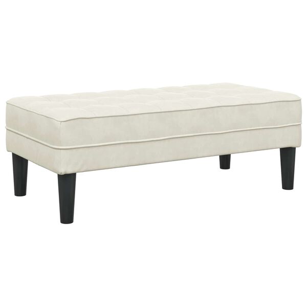 vidaXL Ensemble de Canap&eacute;s avec coussin 2 pcs Cr&egrave;me Polyester
