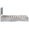 vidaXL Cadre de lit Gris b&eacute;ton 70 x 190 cm Bois d'ing&eacute;nierie