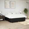 vidaXL Cadre de lit sans matelas noir 200x200 cm tissu