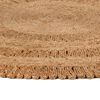 vidaXL Tapis Jute tress&eacute; &agrave; la main 150 cm Rond